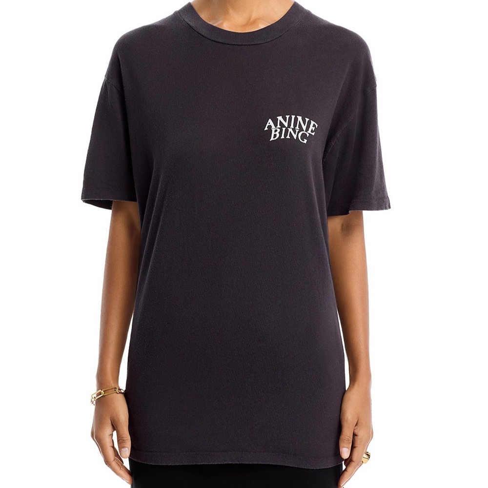 Anine Bing Black Walker Band Tee